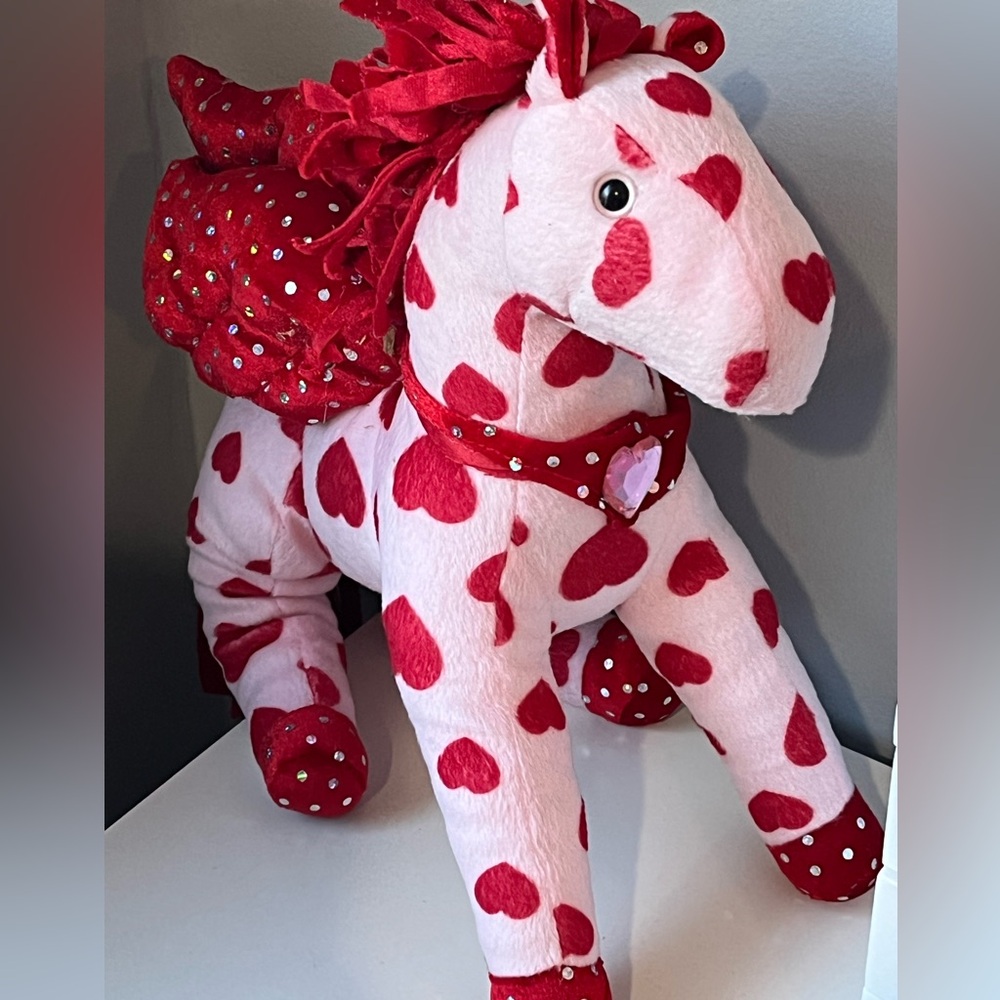 Valentines heart unicorn plushie